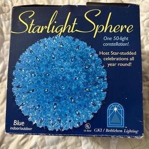 Starlight Sphere Bethlehem Lighting 100 Light BLUE Constellation New